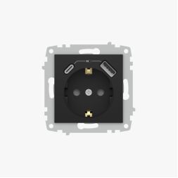 Розетка с/з зарядка (Type C+USB) ELBI Zena Vega 609-014800-334