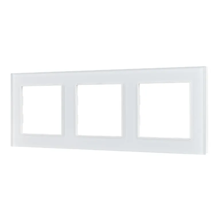 Рамка трехместная Arlight FRM-GLARE-GS-3-WH 043799