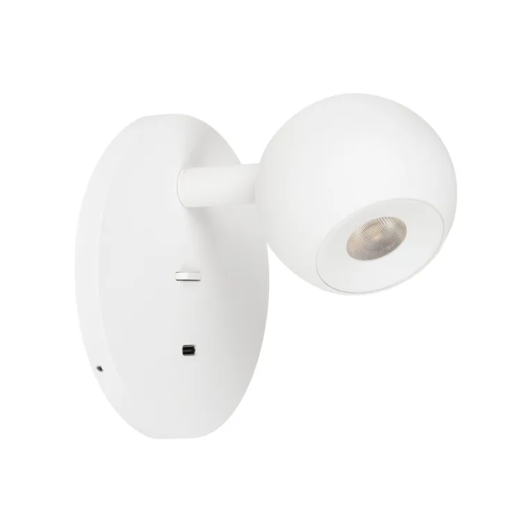 Настенный светильник Arlight SP-OTTORI-WALL-CHARGE-6W Warm3000 (WH, 30 deg, 230V, USB-C) 058477