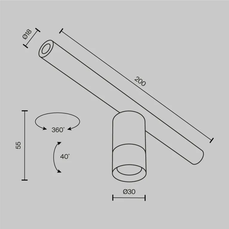 Трековый светильник Maytoni Focus LED C103CL-5W3-6K-BS