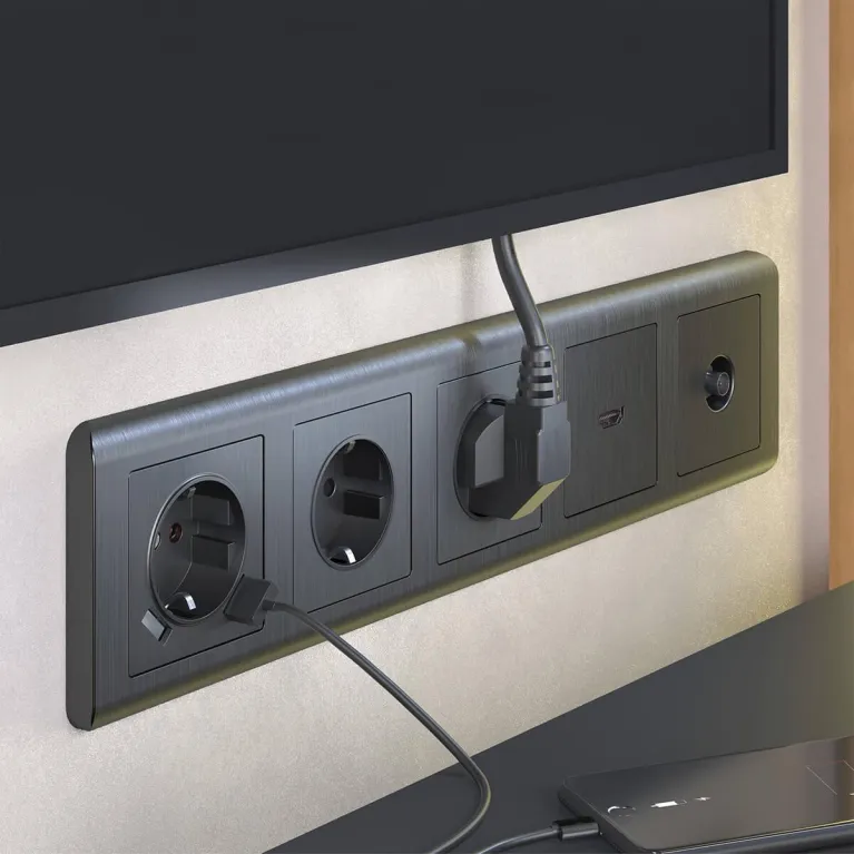 Накладка Werkel для розетки USB Графит рифленый WL04-USB-CP 4690389145964
