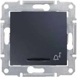 Выключатель кнопочный с синей подсветкой Звонок Schneider Electric Sedna 10A 250V SDN1600470