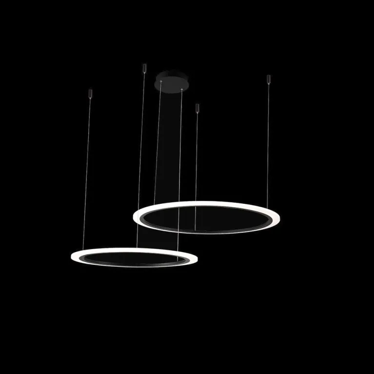 Подвесная люстра Crystal Lux MANZANA SP53W LED D600+800 BLACK