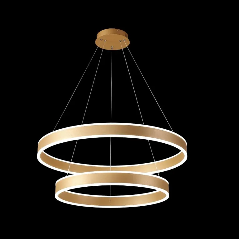 Подвесная люстра Crystal Lux MUCHOS SP123W LED D600+800 GOLD