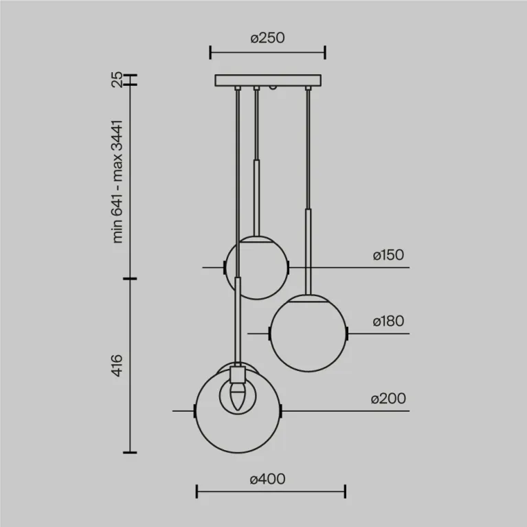 Подвесной светильник Maytoni Basic form MOD521PL-03G