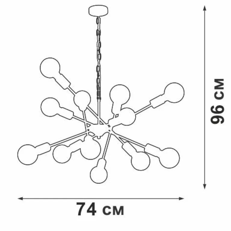 Подвесная люстра Vitaluce V4750-8/12