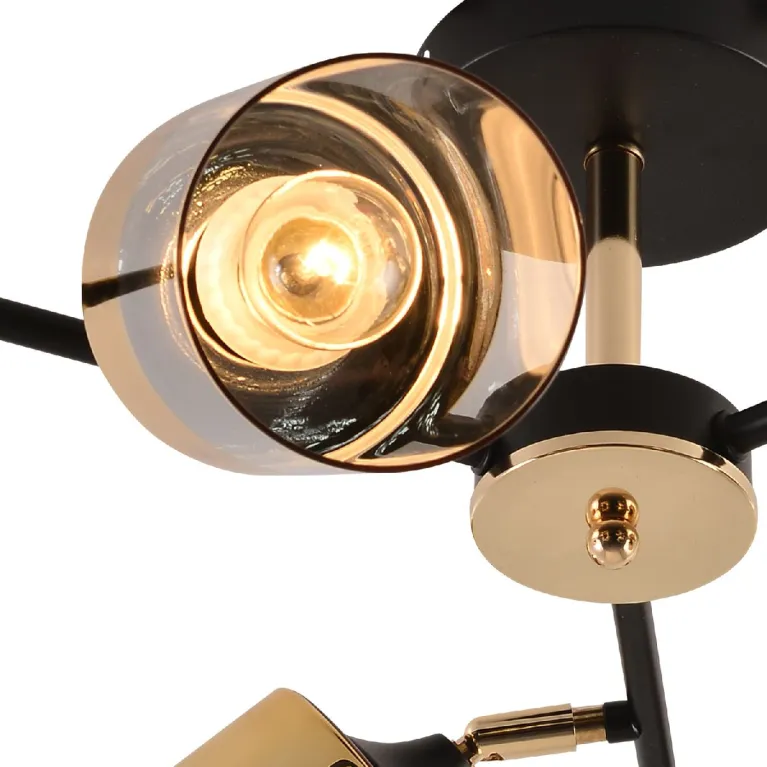 Люстра на штанге Reluce 01555-3.3-06B BK+FGD