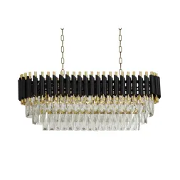 Подвесная люстра Lumina Deco Mazini LDP 6003-800-PR BK+F.GD