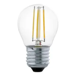 Лампа светодиодная филаментная Eglo E14 4W 2700К прозрачная 11762