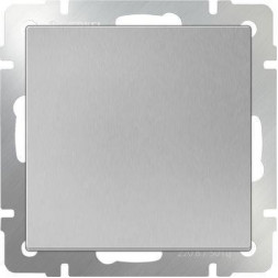 Выключатель одноклавишный проходной серебряный WL06-SW-1G-2W 4690389053825