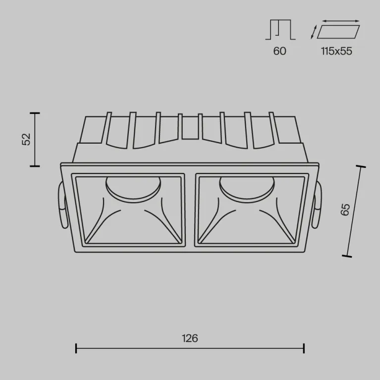 Встраиваемый светильник Maytoni Technical Alfa LED DL043-02-10W3K-SQ-WB