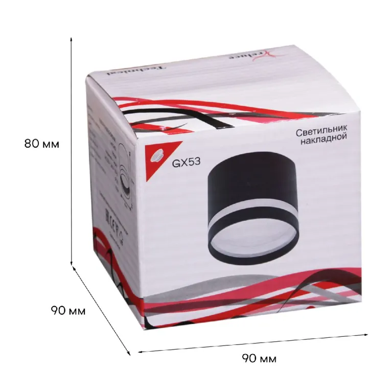 Накладной светильник Reluce 53001-9.5-001LD GX53 BK