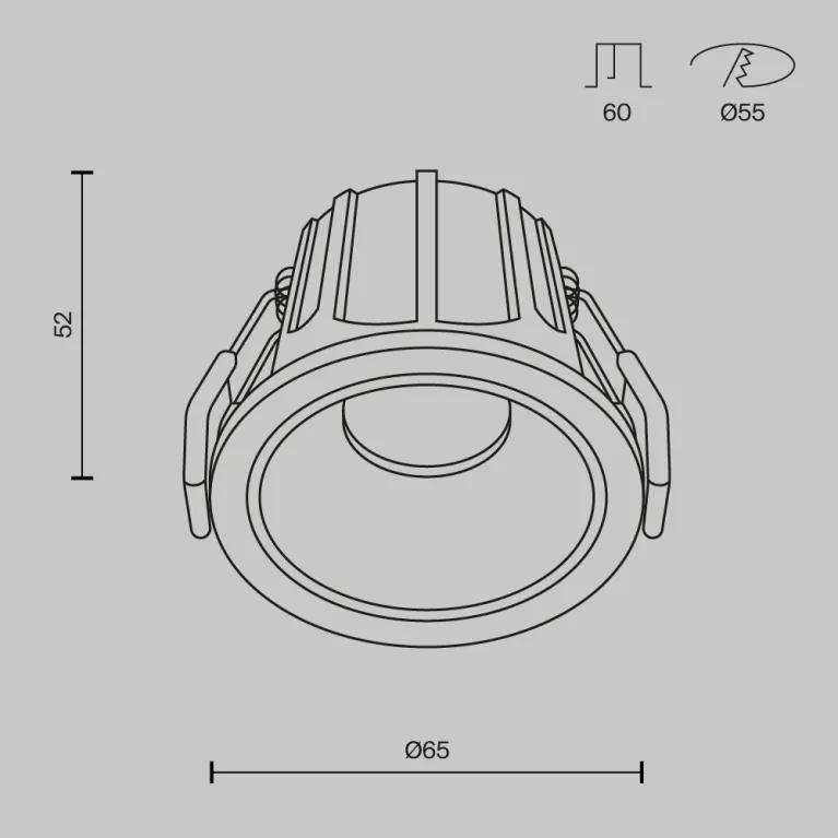 Встраиваемый светильник Maytoni Technical Alfa LED DL043-01-10W3K-RD-WB