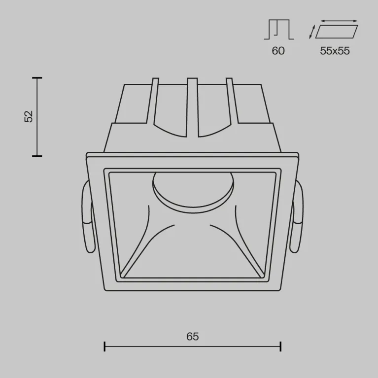 Встраиваемый светильник Maytoni Technical Alfa LED DL043-01-10W3K-SQ-W