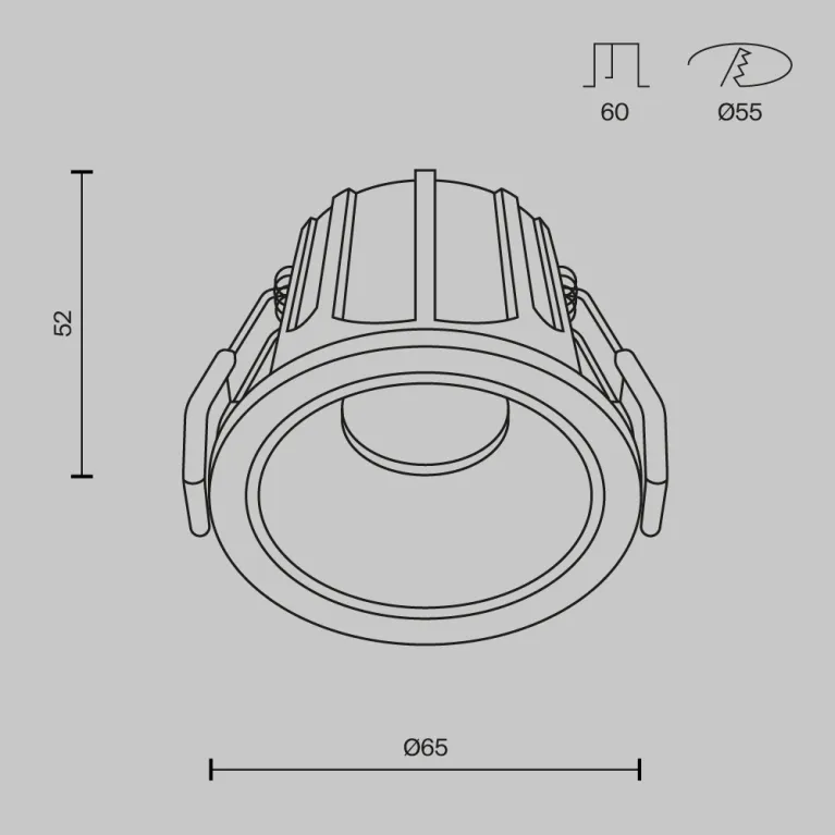 Встраиваемый светильник Maytoni Technical Alfa LED DL043-01-10W4K-RD-W