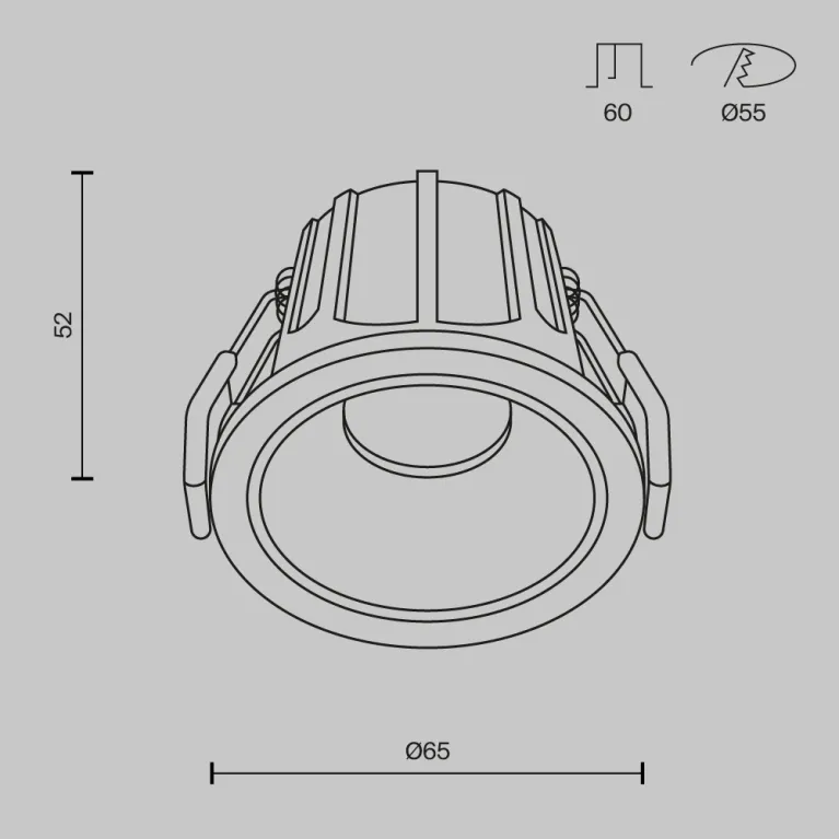 Встраиваемый светильник Maytoni Technical Alfa LED DL043-01-10W4K-RD-WB