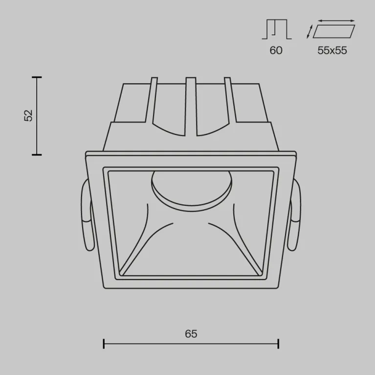 Встраиваемый светильник Maytoni Technical Alfa LED DL043-01-10W4K-SQ-W