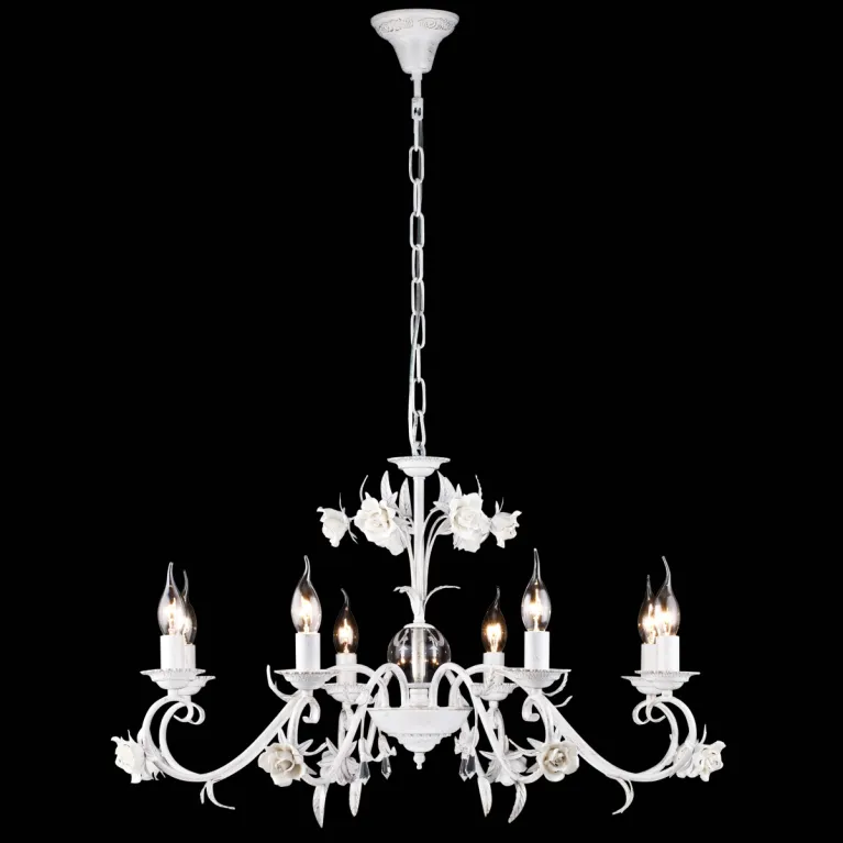 Подвесная люстра Natali Kovaltseva JENNIFER 11394/8C WHITE GOLD