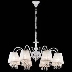Подвесная люстра Natali Kovaltseva ISABELLE II 11393/8C WHITE GOLD