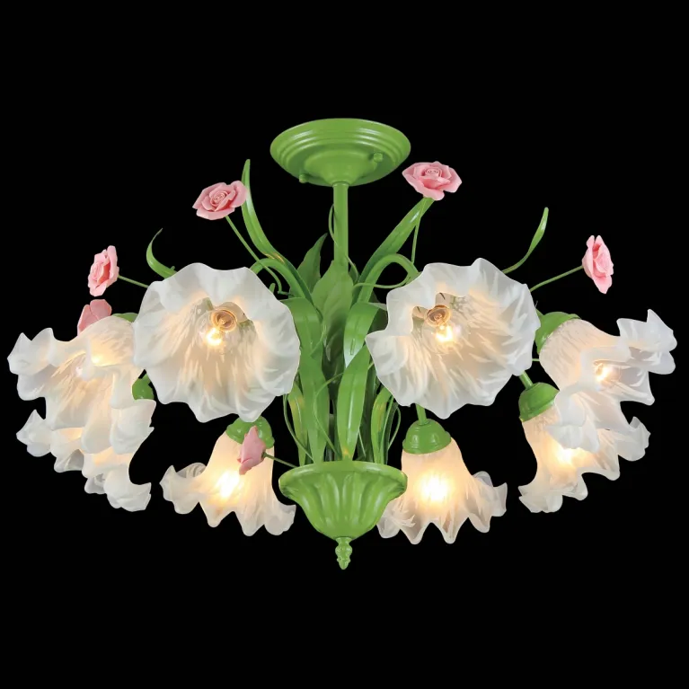 Потолочная люстра Natali Kovaltseva ROSE 11462/8C GREEN