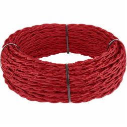 Ретро кабель Werkel витой двухжильный 1,5 мм красный 4690389152962