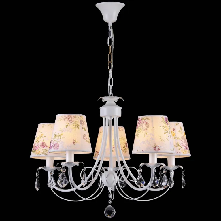 Подвесная люстра Natali Kovaltseva PALERMO 11417/5C WHITE GOLD