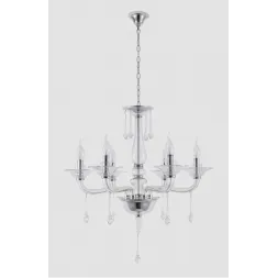 Подвесная люстра Crystal Lux Monica SP6 Chrome/Transparent