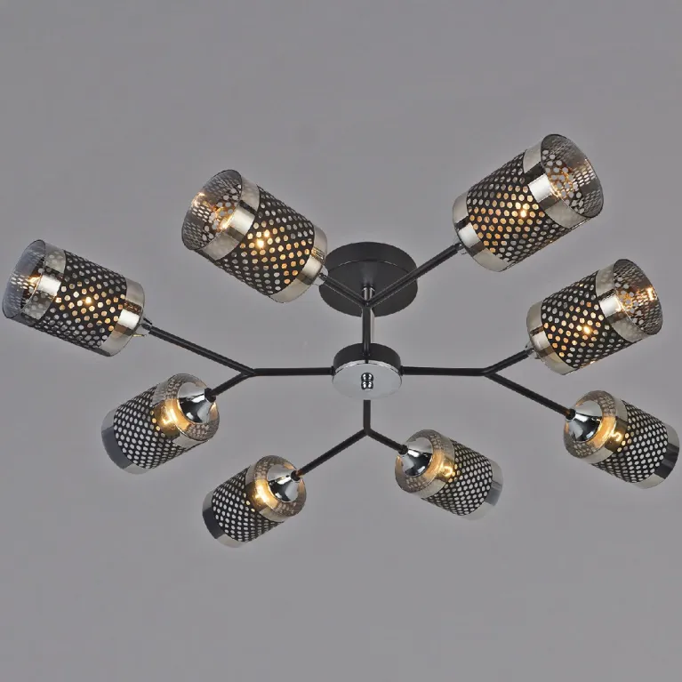 Люстра на штанге Reluce 01405-3.3-08B BK+CR