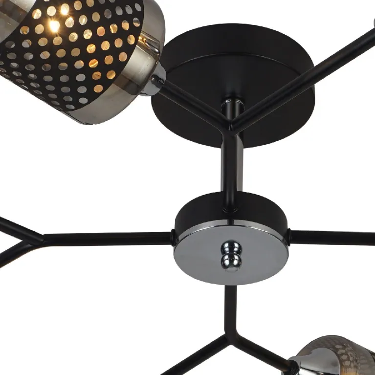 Люстра на штанге Reluce 01405-3.3-08B BK+CR