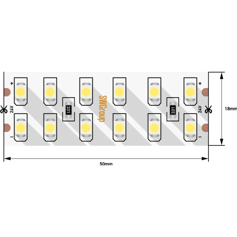 Светодиодная лента SWG SWG3240-24-19.2-W-M 009249
