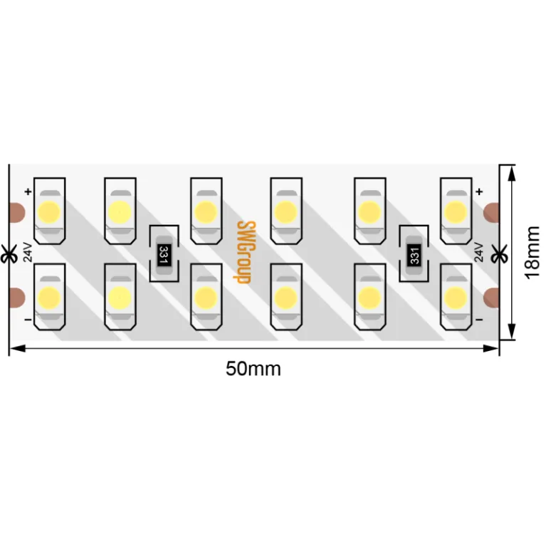 Светодиодная лента SWG SWG3240-24-19.2-WW-M 010110