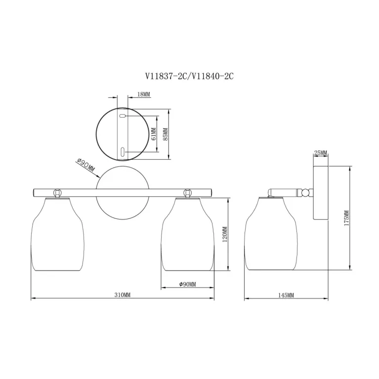 Спот Moderli Adalina V11840-2C