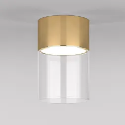 Потолочный светодиодный светильник Elektrostandard Lumen 25047/LED 10W 4000К латунь/прозрачный a0647