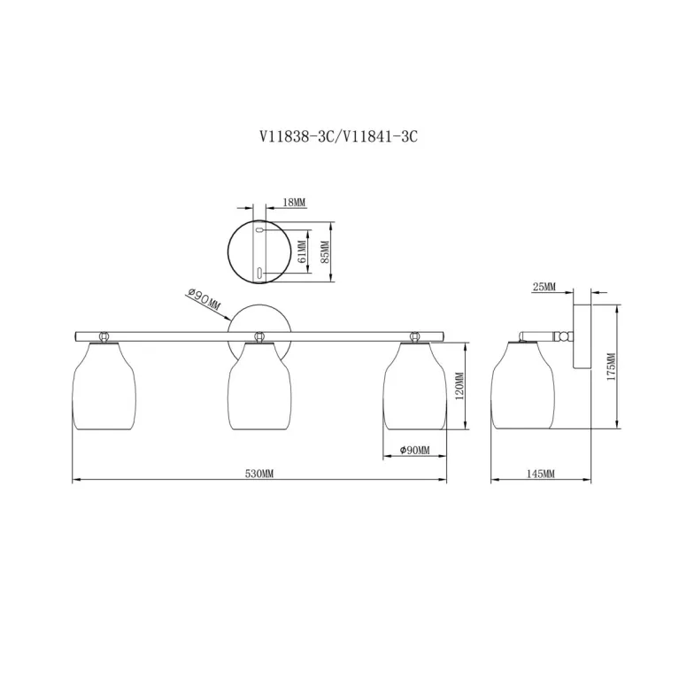 Спот Moderli Adalina V11841-3C