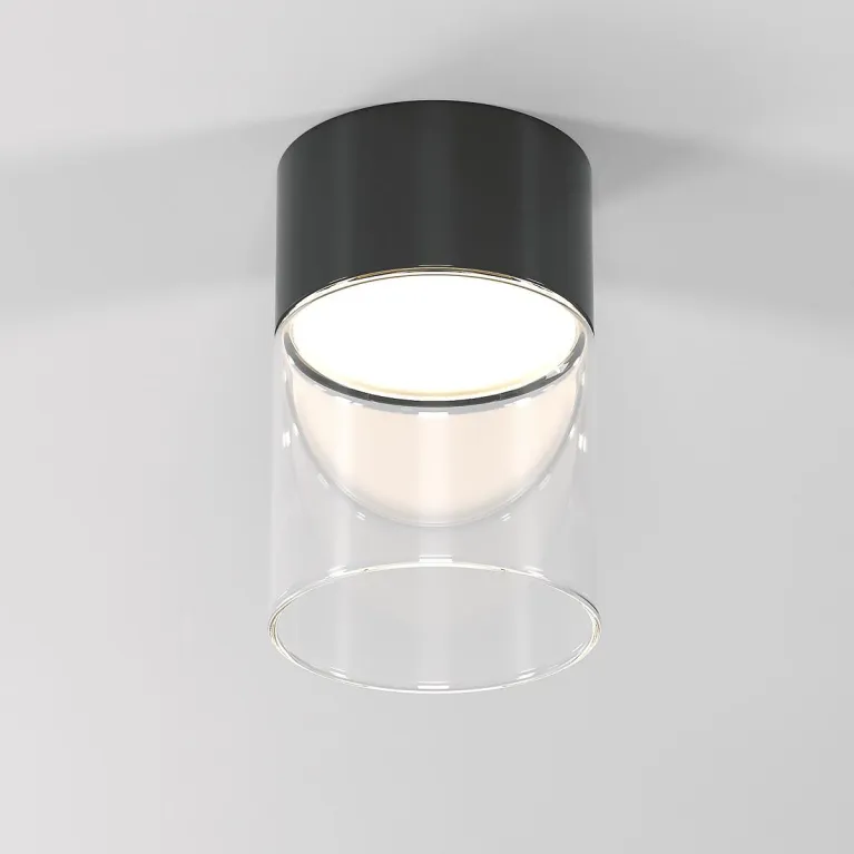 Потолочный светодиодный светильник Elektrostandard Lumen 25047/LED 10W 4000К черный/прозрачный a0647