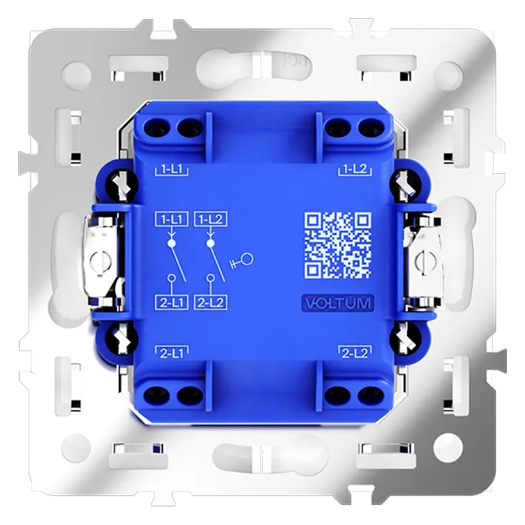 Выключатель двухклавишный Voltum S70 VLS020101