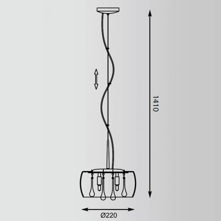 Подвесной светильник Zumaline Rain P0076-01D-F4K9