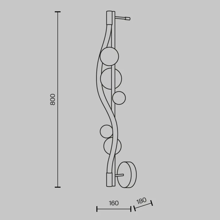 Настенный светильник Maytoni Oasis MOD289WL-L18BS3K