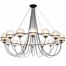 Подвесная люстра iLamp Globe 10346P/16 BK-WH