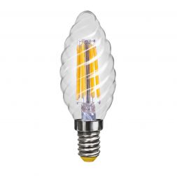 Лампа светодиодная филаментная Voltega E14 4W 2800К свеча витая прозрачная VG1-CC1E14warm4W-F1 5711