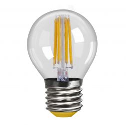 Лампа светодиодная филаментная Voltega E27 4W 4000К шар прозрачный VG10-G1E27cold4W-F 7011