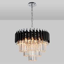 Подвесная люстра Natali Kovaltseva DARIAN 76017/5C CHROME BLACK