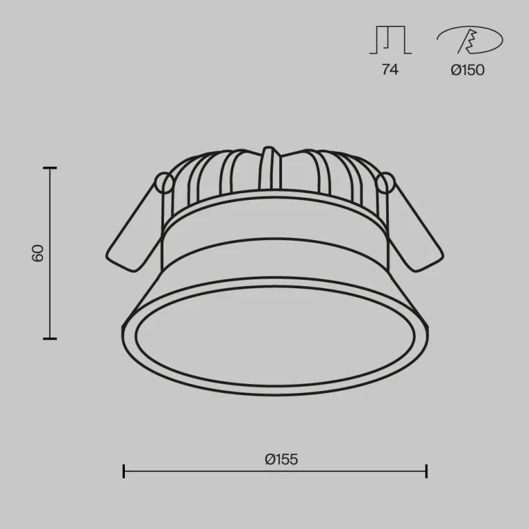 Встраиваемый светильник Maytoni Technical Downlight Okno DL055-18W3-4-6K-W