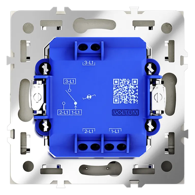 Проходной переключатель одноклавишный с подсветкой Voltum S70 VLS010405