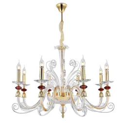 Подвесная люстра Crystal Lux Catarina SP8 V2 Gold/Transparent-Cognac