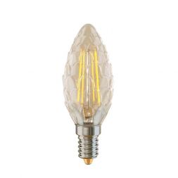 Лампа светодиодная филаментная Voltega E14 4W 2800К свеча шишка прозрачная VG10-P1E14warm4W-F 5486
