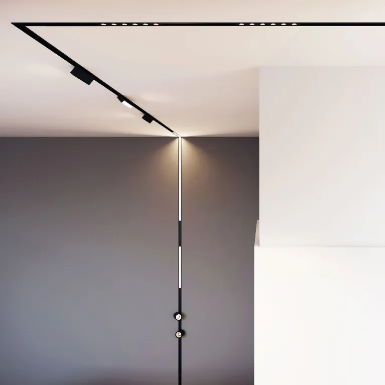 Трековый магнитный светильник Arlight MAG-DOTS-25-L400-12W Warm3000 (BK, 30 deg, 24V, DALI) 046324