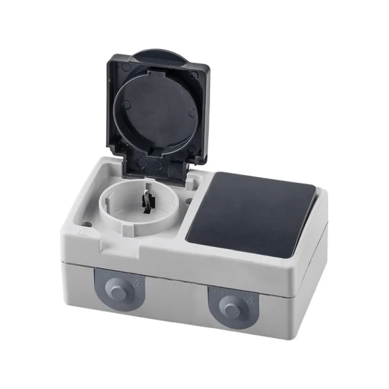 Блок розетка 1-местная выключатель 1-клавишный Stekker 32759