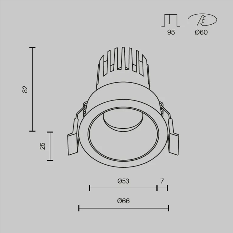 Встраиваемый светильник Maytoni Dip DL115-10W-2.7K-W