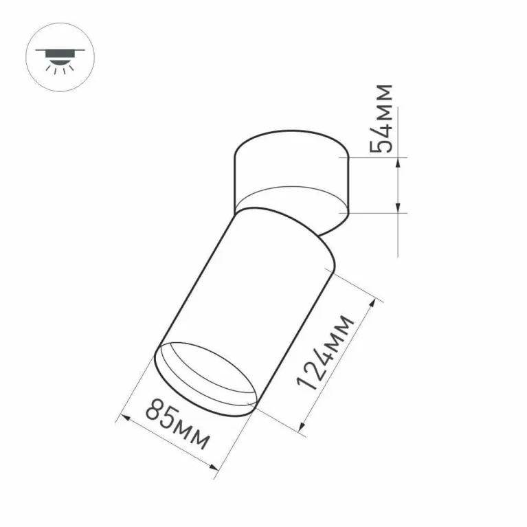 Потолочный светодиодный светильник Arlight SP-Polo-Surface-Flap-R85-15W Day4000 027542